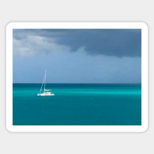 Catamaran in Antigua Sticker